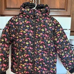 *EUC* Next Direct UK Girls Winter Puffer Coat Fur Lined Black Size 11 Like New!
